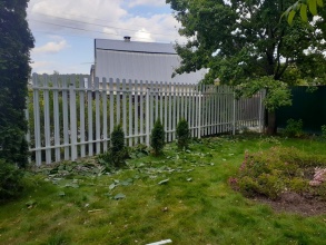 Забор из евроштакетника с забивными столбами 25 метров фото в Щёлково